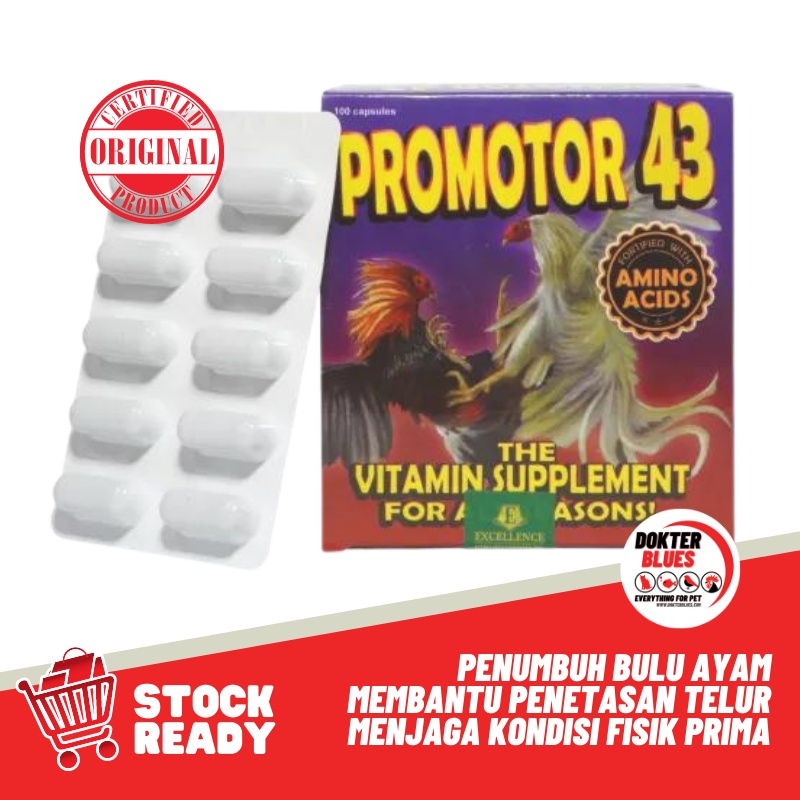 Vitamin Ayam Phillipines PROMOTOR 43 (1 Strip) Suplemen Obat Multivitamin Menjaga Kesehatan Ayam