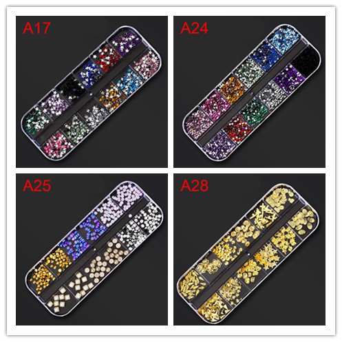 Hard Case Glitter Akrilik UV Gel 12 Warna Untuk Dekorasi NAIL ART