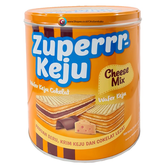 Zuperrr Keju Cheese Mix Kaleng 327gr
