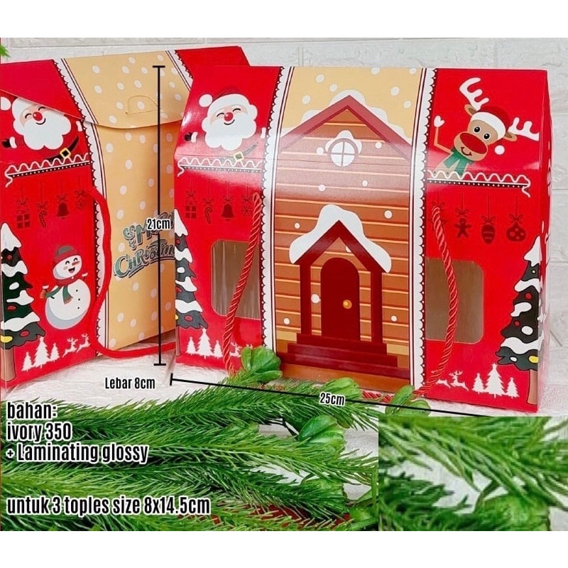 

BOX KARDUS DUS 3TOPLES NATALMERRY CHRISTMAS