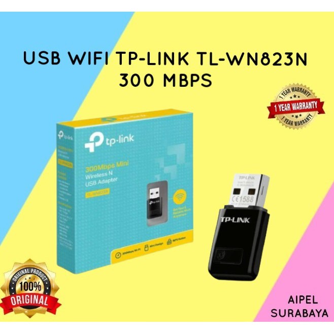 WN823N  USB WIFI TP-LINK TL-WN823N 300 MBPS ORIGINAL RESMI BLACK