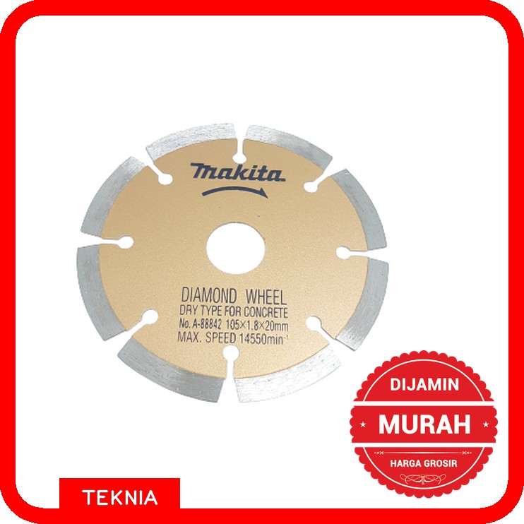 Diamond Wheel Dry 110 mm x 20 mm MAKITA - Mata Pisau Kering Beton