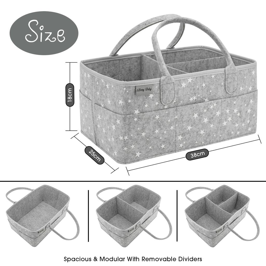 iBerry My Size Multipurpose Caddy Bag dengan Tutup Diaper Tas Stroller Organizer Baby Perlengkapan Anak Bayi Storage with Flap Closure