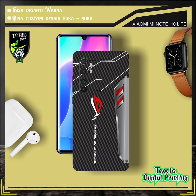 GARSKIN SKIN HP XIAOMI MI NOTE 10 LITE ROG BLACK