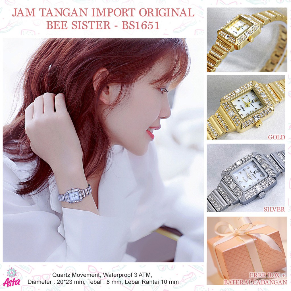 JAM TANGAN IMPORT ORIGINAL BEE SISTER -BS165