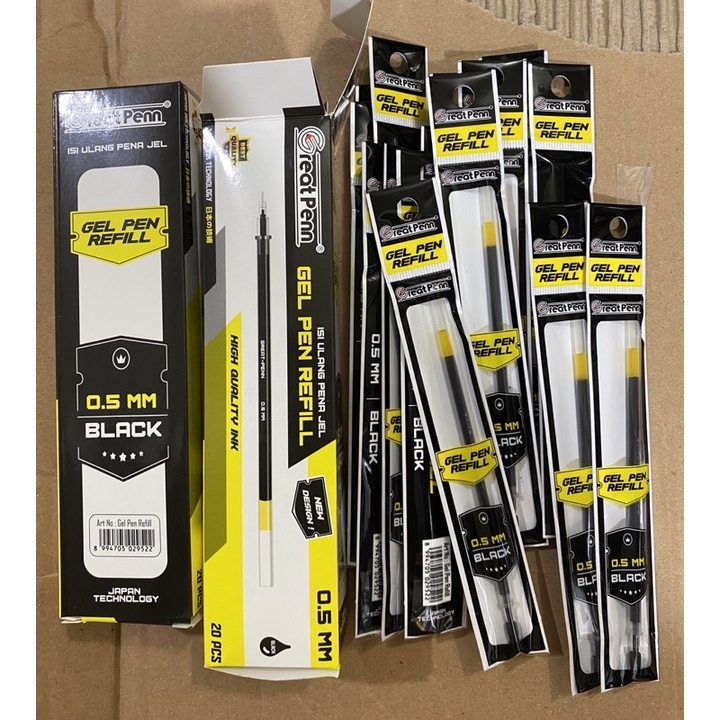 

ISI ULANG PEN GEL HITAM 0.5 (20pcs)