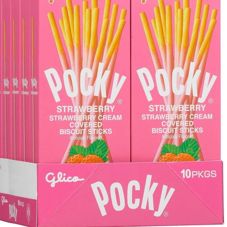 

Asli's ready POCKY STRAWBERRY / COKLAT (1 PACK ISI 10 BOX ) @22gr X20U02 trimsd
