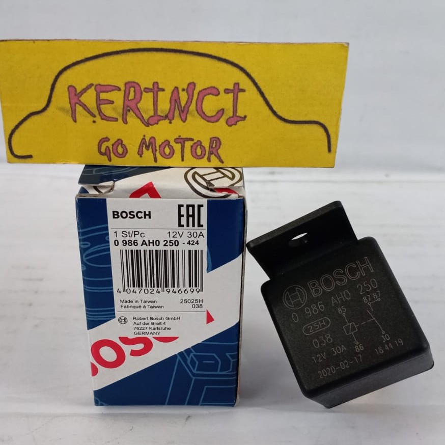 RELAY BOSCH KAKI 5 12V 30A AH0 250 - RELAY KLAKSON BOSCH - RELAY LAMPU BOSCH