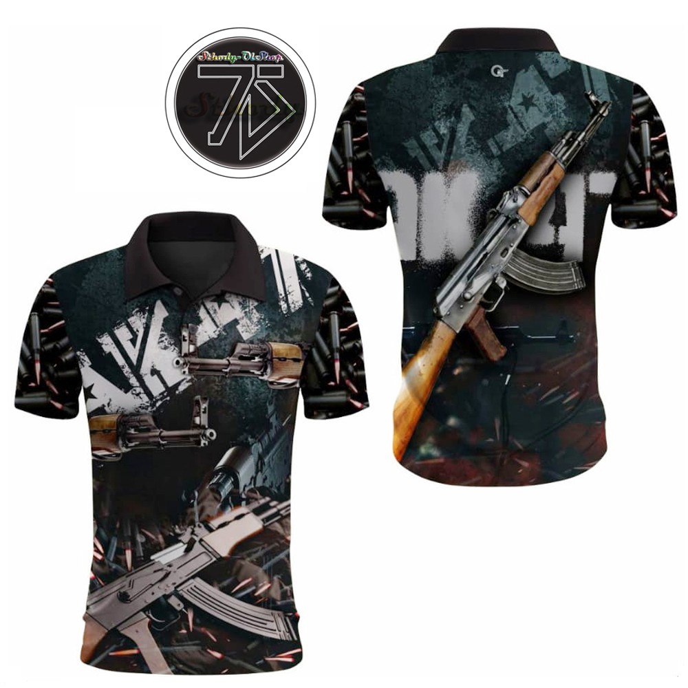 Baju Jersey SENJATA AK47 Full Printing HD/ Promo/ Kwalitas OK/ COD (AK47-01)