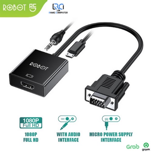 robot rtfv30 vga to gdmi adapter 1080p