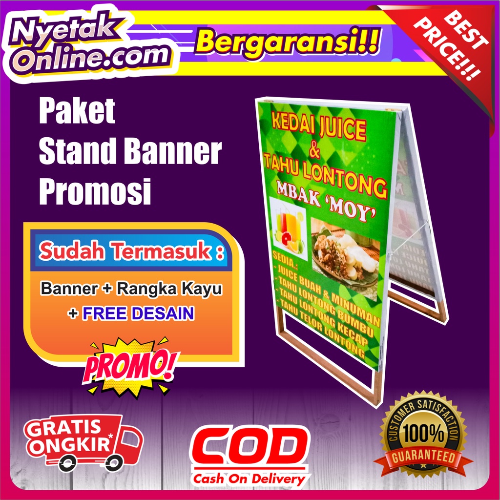 PAKET STAND BANNER PROMOSI / STAND BANNER PINGGIR JALAN / STAND BANNER JUALAN