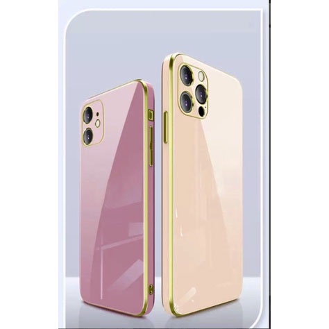 Soft Case Silikon Motif Garis Emas Untuk iPhone 11 12 Pro Max 7 8 SE 2020 8 Plus Xr XsMax X 6s 6 Plus