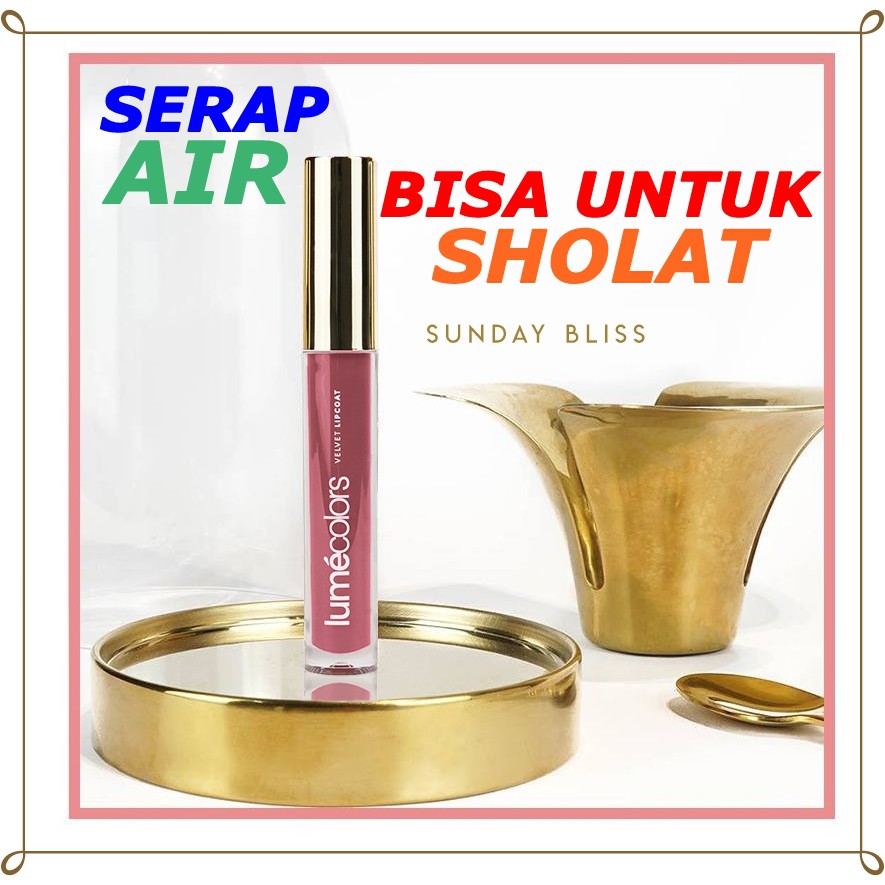 LIPSTICK LIP MATTE LIPSTIK MATTE LIP CREAM Lumecolors Velvet Lipcoat Sunday Bliss MUI BPOM HALAL