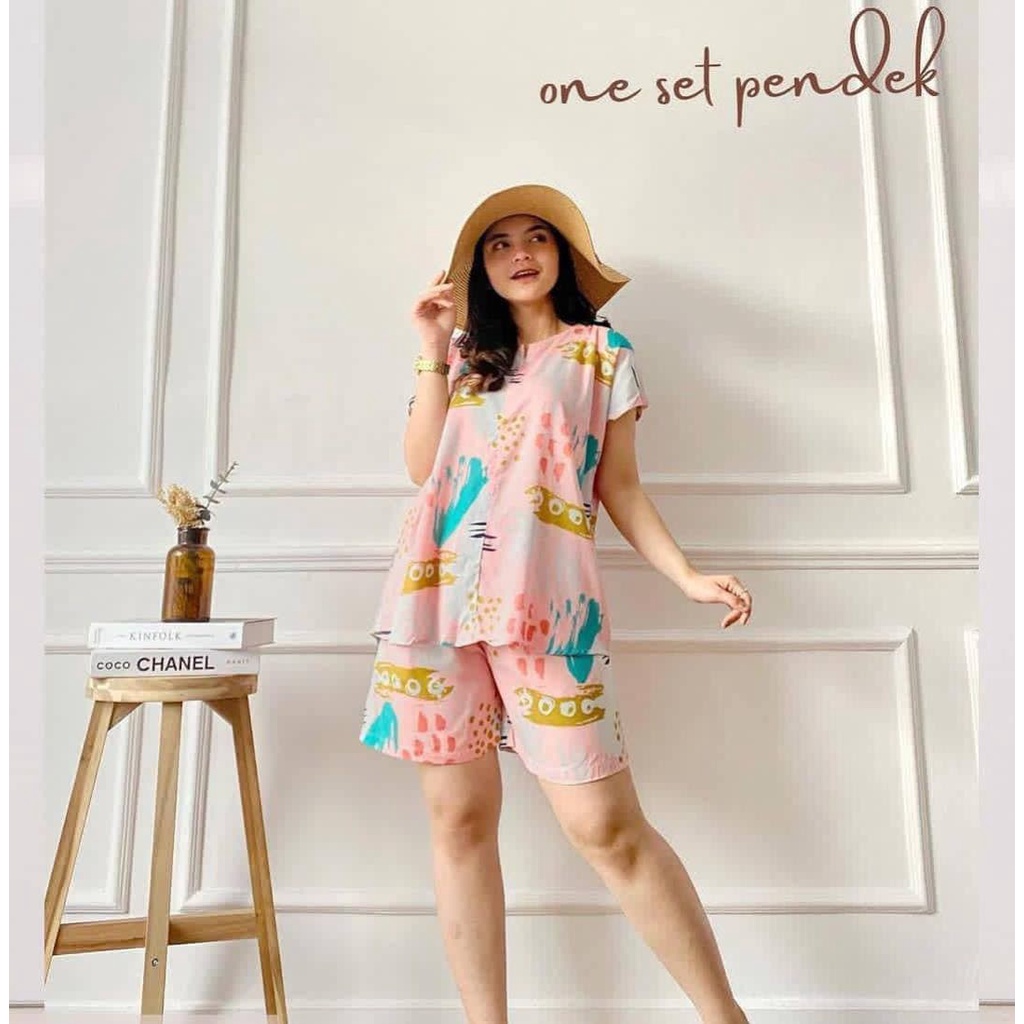 Daster Rayon Set Celana Pendek
