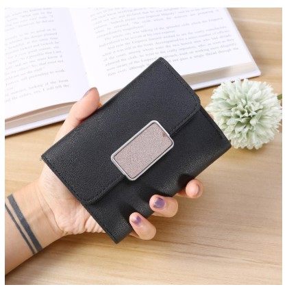 ♥SKY♥ Retro Paragraf Pendek dompet Forever young Polos Dompet Wanita Import C2-4