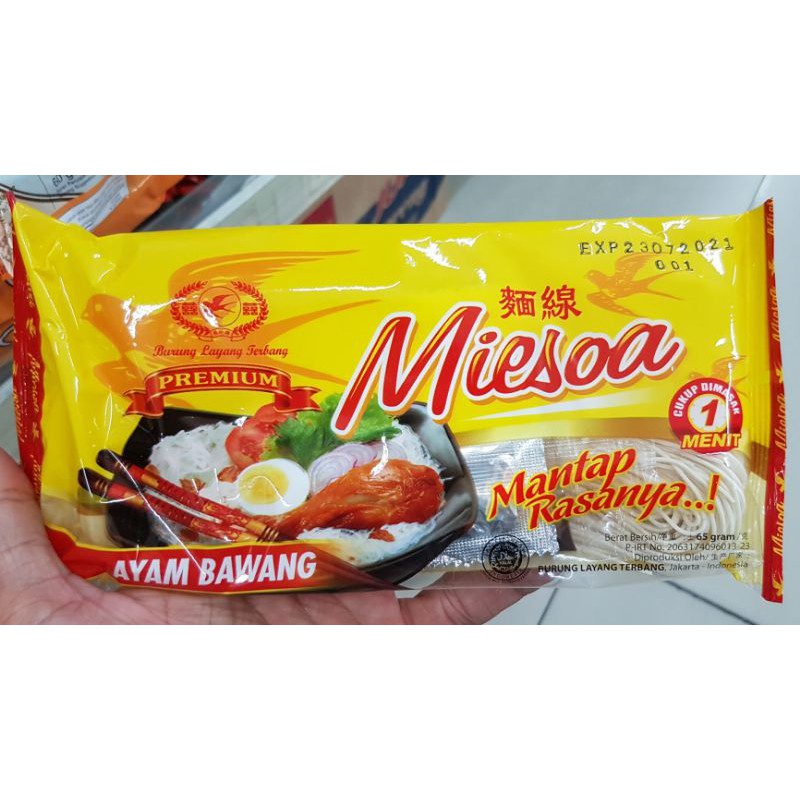 

Miesoa Instant - Miesoa rasa Ayam Bawang cap Burung Layang Terbang