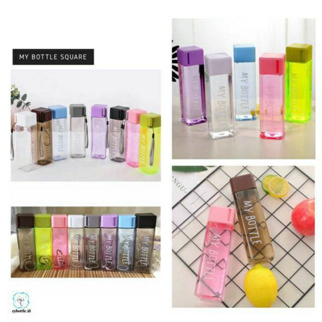 My bottle kotak / my bottle persegi / my bottle botol minum petak BPA FREE / my bottle full colours