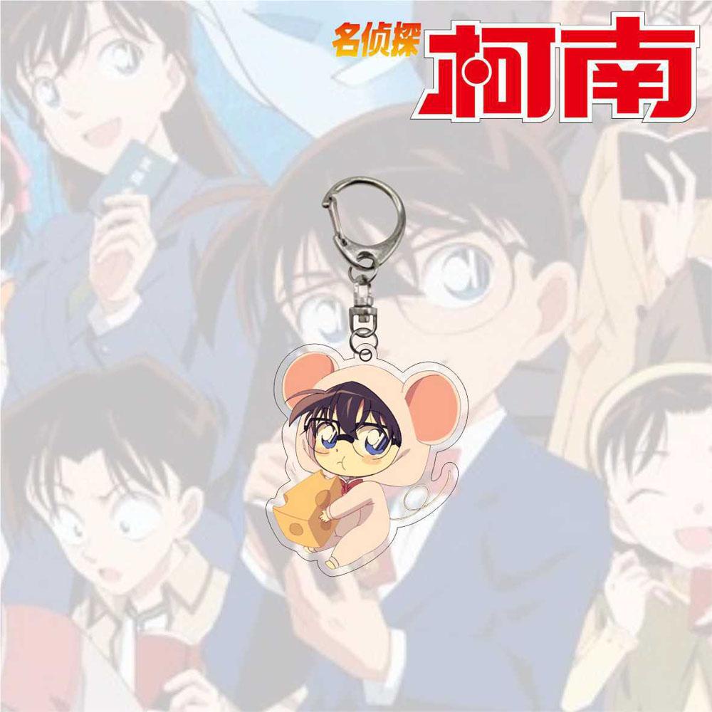 Needway Conan Gantungan Kunci Shinichi Akrilik Miniatur Scultures Anime Jepang Darah Panas Anime Key Ring