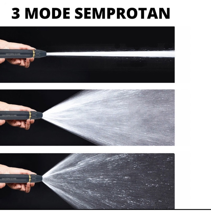 Semprotan Air Kuning Hose Nozzle Spray Steam Semprotan Taman Motor Mobil