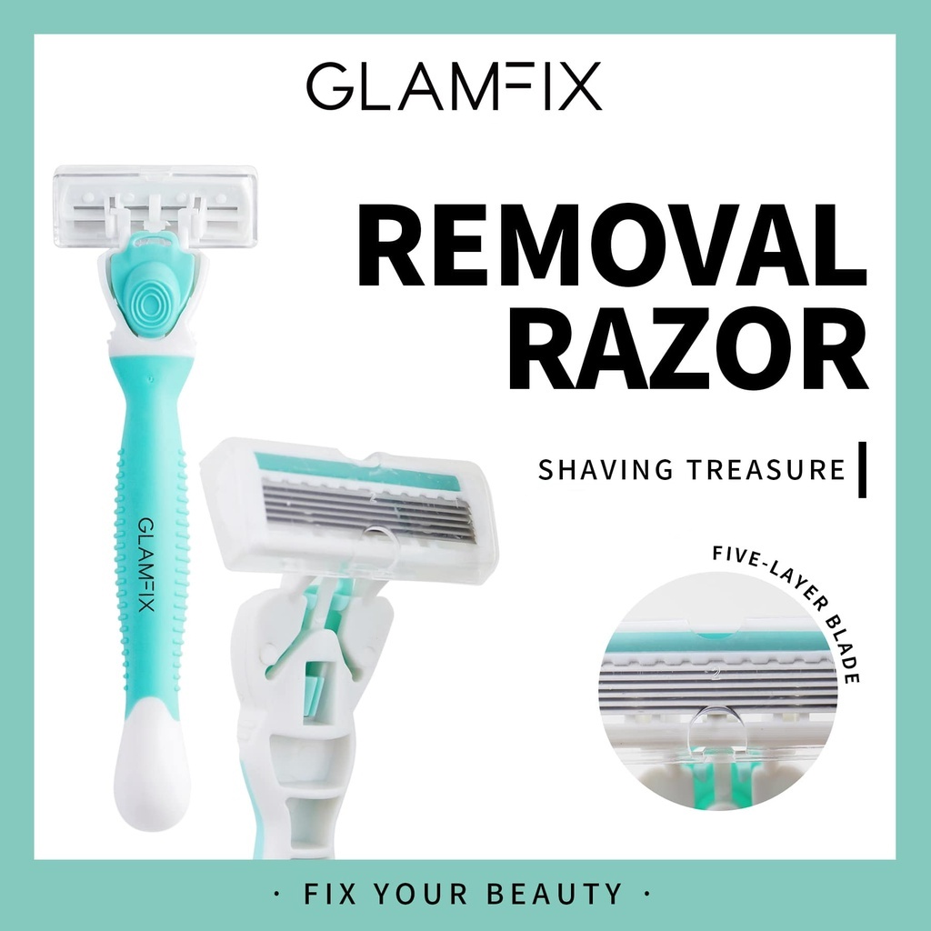 ★ BB ★ GLAMFIX Fresh Hair Removal Razor 1 Pcs Free Refill Kepala Pisau Cukur - Alat Cukur Wanita Pria | GLAM FIX Alat Kecantikan Makeup by YOU