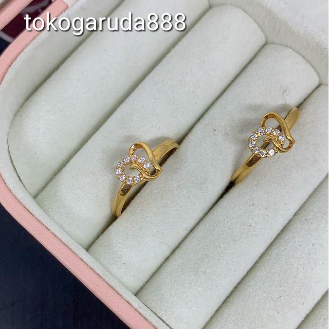 cincin anak dan dewasa emas asli  kadar 700 70% 16k 16k 22 1gram 8 9 10 11 12 13 14 15 16 solitaire permata zircon