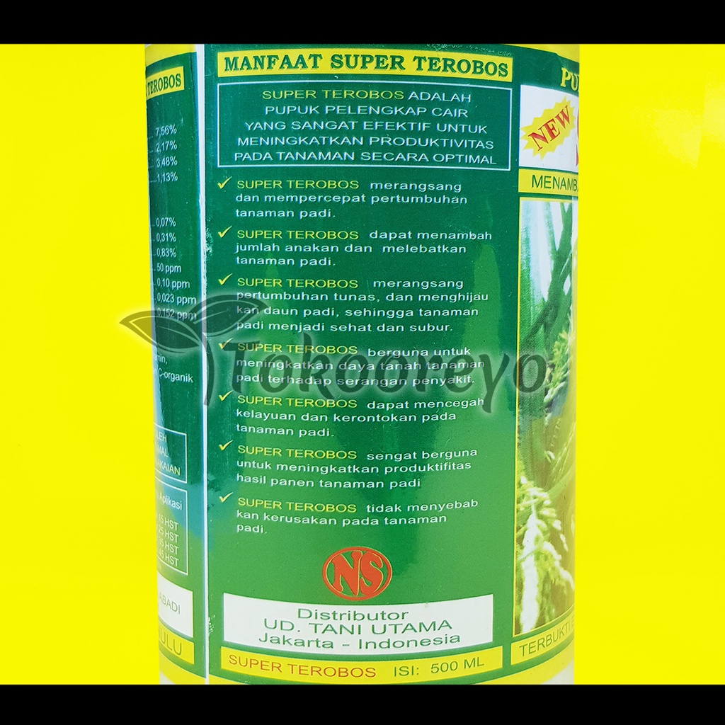 Gaardeen Super Terobos Padi 500 Ml Kp Pupuk Organik Cair