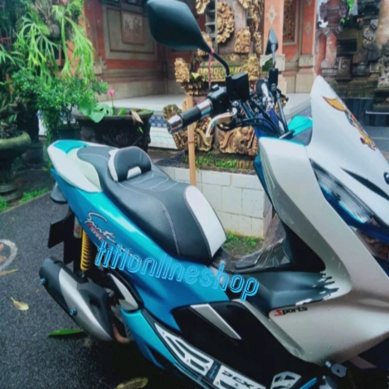 Kulit jok modifikasi custom untuk motor PCX 150 dan 160 cc cover jok