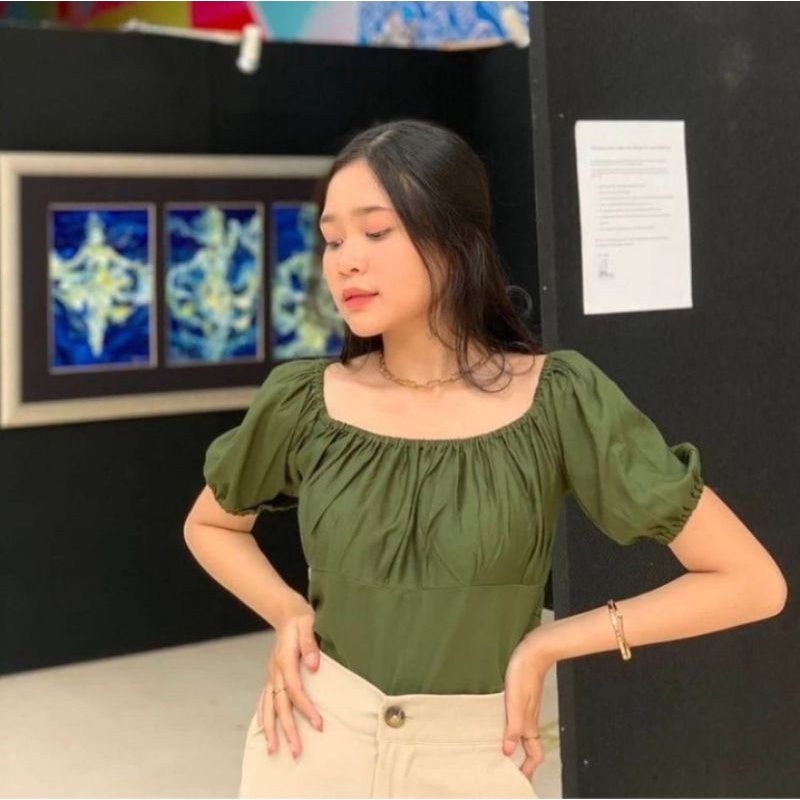 Flowy  Crop Top //Atasan Crop Top // Atasan Wanita //Atasan Rayon