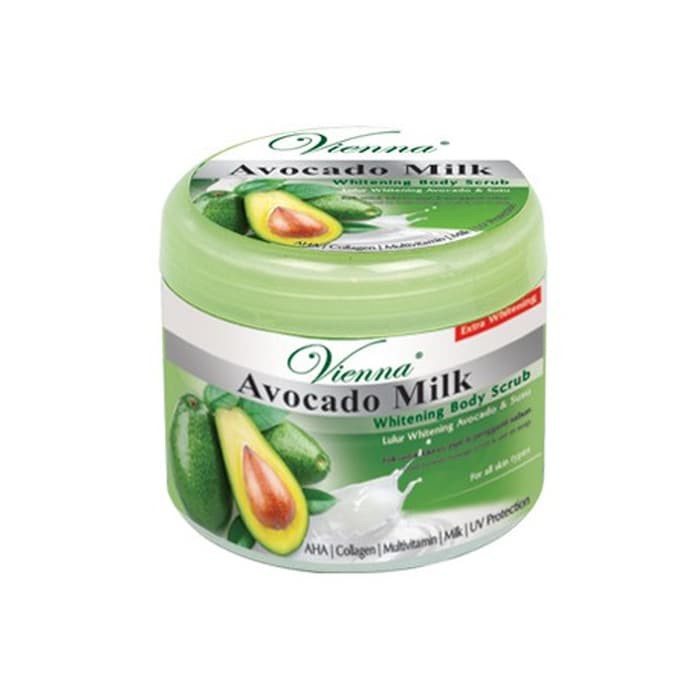 Promo VIENNA WHITENING BODY SCRUB AVOCADO MILK 250 GR