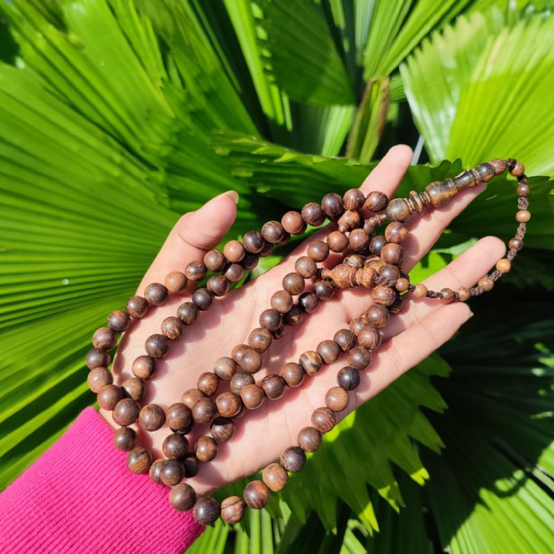 Tasbih Kayu Gaharu grade A 99 Butir Size 8mm,10mm Original
