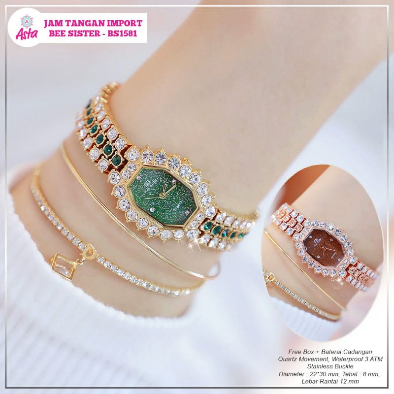 jam Tangan wanita import BS1581 bee sister