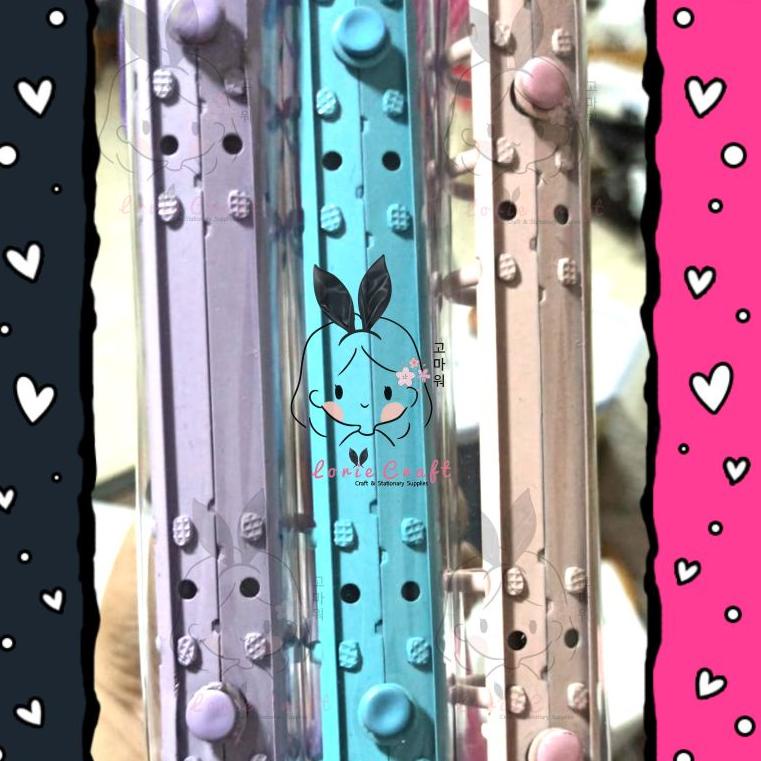 

(P9M1).. LC Binder Zipper Ring Warna A6 Mika PVC Bening Resleting Besi Warna //Dijamin@ready