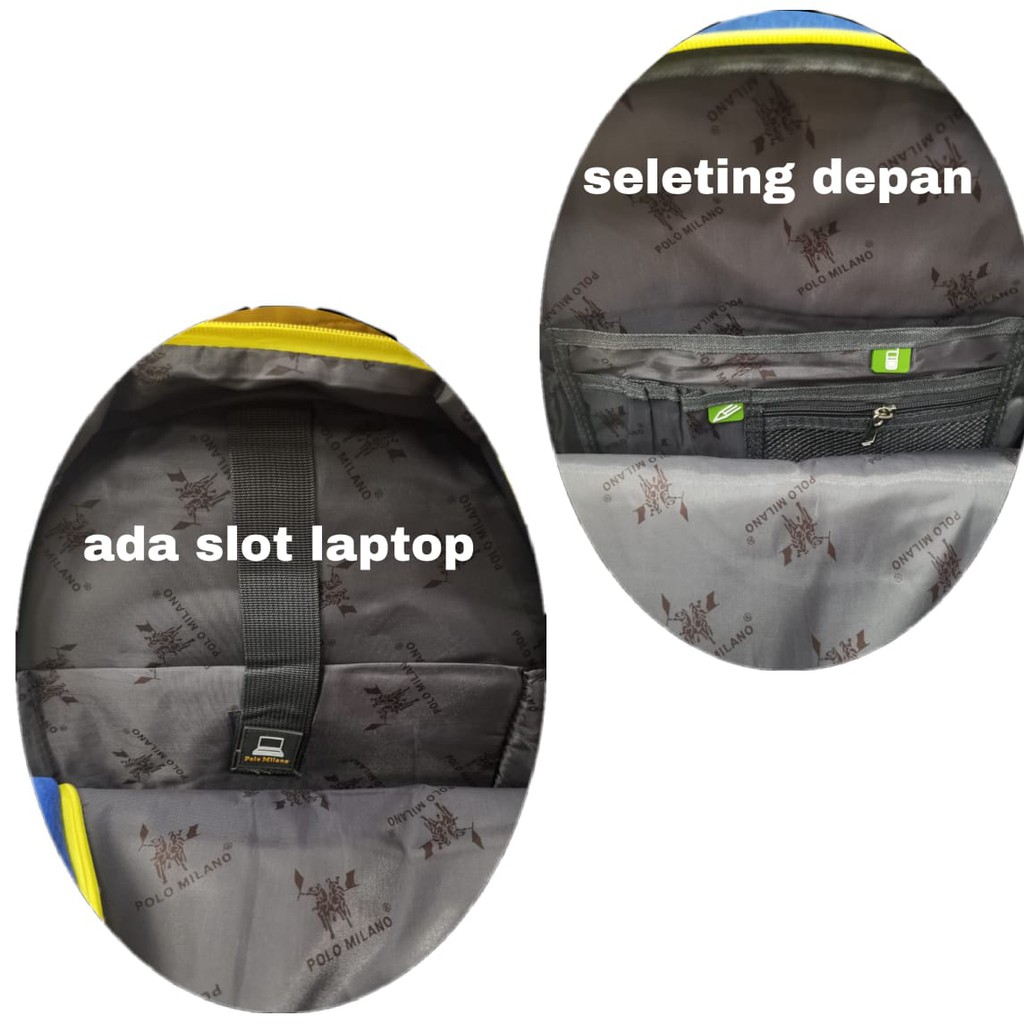 TAS RANSEL Tas SEKOLAH ANAK POLO MILANO - 88118 TERBARU Tas IMPORT BACKPACK MULTIFUNGSI