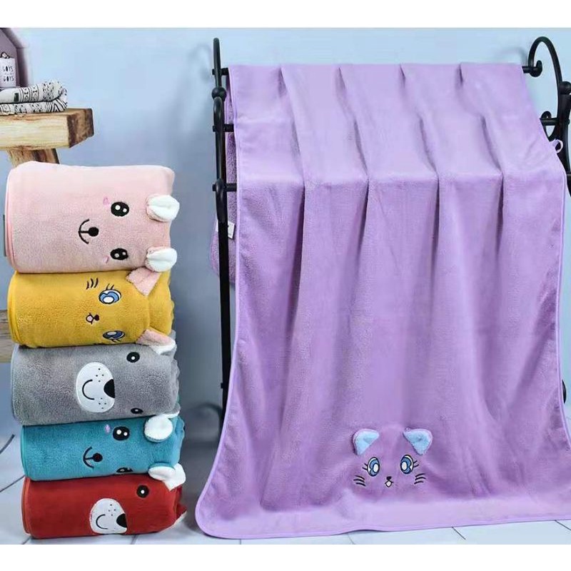 PRODUK TERBARU!!! Handuk Mandi Bayi Bahan Microfiber Boneka Super Lembut Ukuran  50x100 CM