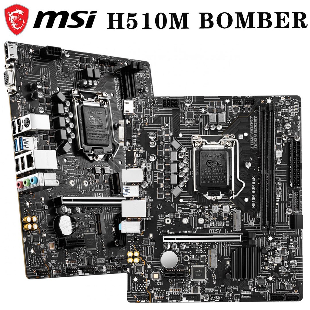 Jual Motherboard MSI H510M BOMBER (LGA1200, H510, DDR4, USB3.2, SATA3 ...