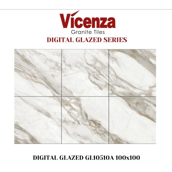 MARMER COKLAT ABU GLOSSY UK.100X100 DINDING/LANTAI GRANITE VICENZA