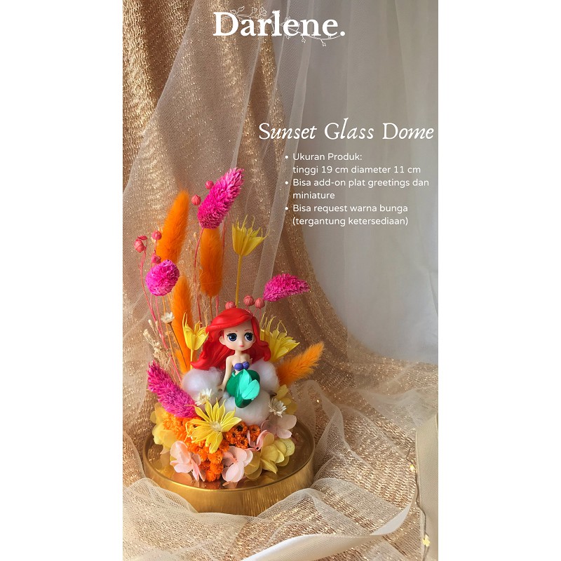 Glass Dome Dried Flowers