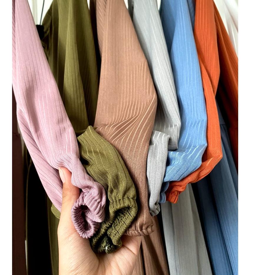 ((TERMURAH)) LUNARA MAXY/ Gamis Susun Polos Ruffle/ Gamis Canda Susun Bahan Adem/ Dress Susun Rempel