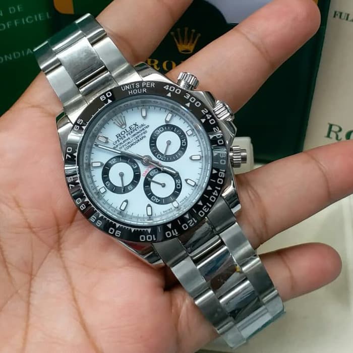 Jam Tangan Rolex Daytona White Dial MIYOTA JAPAN