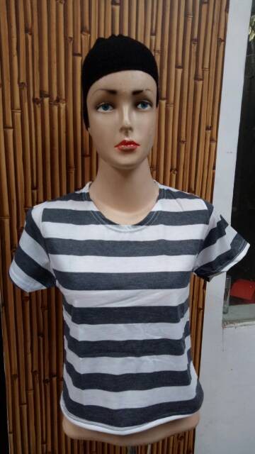 PAKAIAN/BAJU MURAH / BAJU WANITA / BAJU CROP TEE / STRIPE TEE MURAH