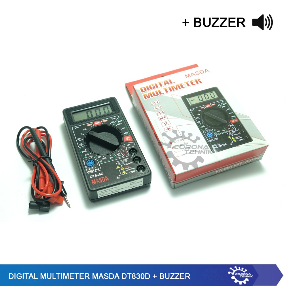 Digital Multimeter Masda DT830D + Buzzer