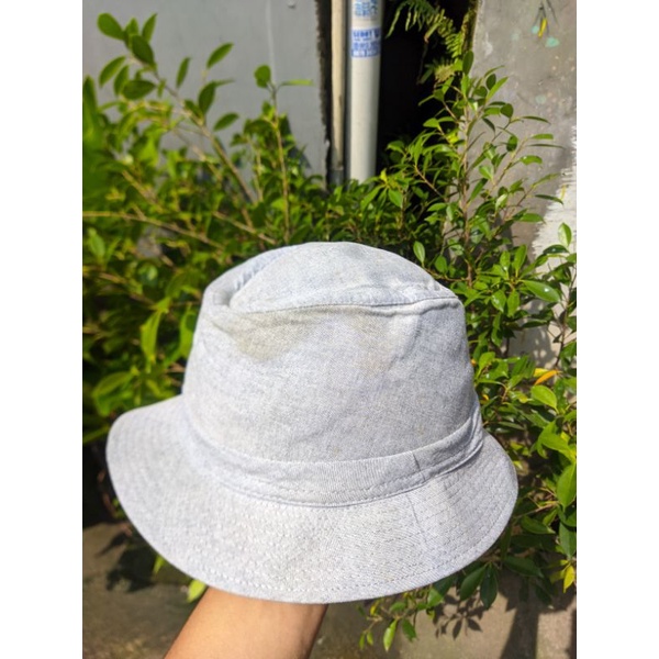 topi fedora bucket hat second bekas thrift