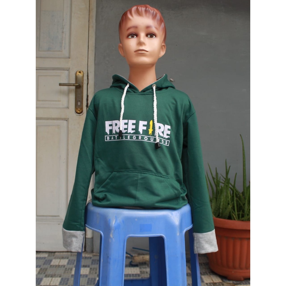 jaket hodie anak lakilaki gamer evos free fire/sweater gamer evos free fire anak size 6-12thn