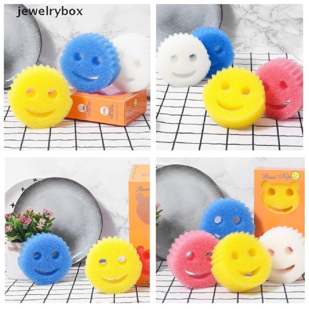 (jewelrybox) Spons Cuci Piring Motif Smiley Untuk Dapur