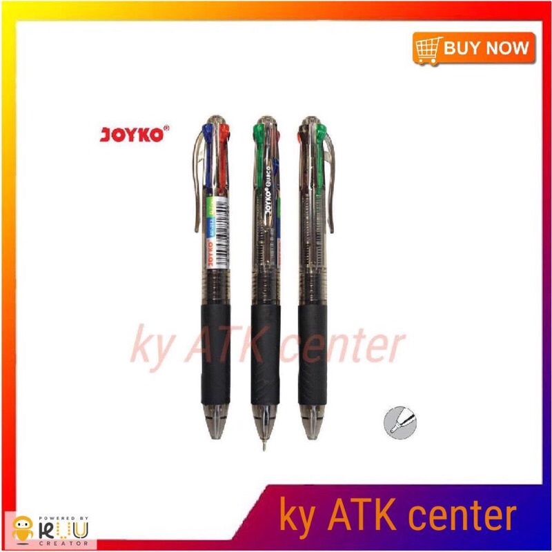 

Pulpen / Pen / Pena Joyko Quaco BP-213 (4 warna) (per pcs)