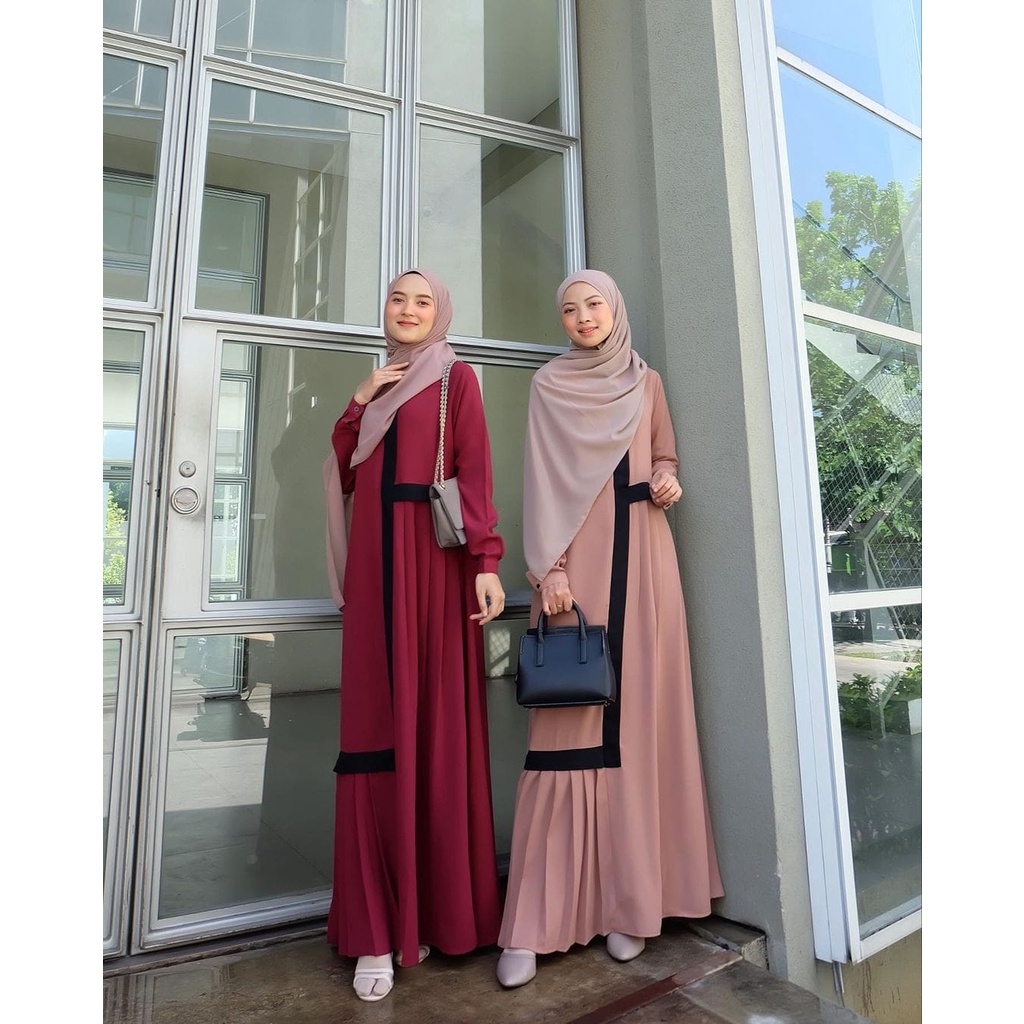 FMOS Hanna Maxi Dress SIze S M L XL Fashion Muslim Terbaru-5