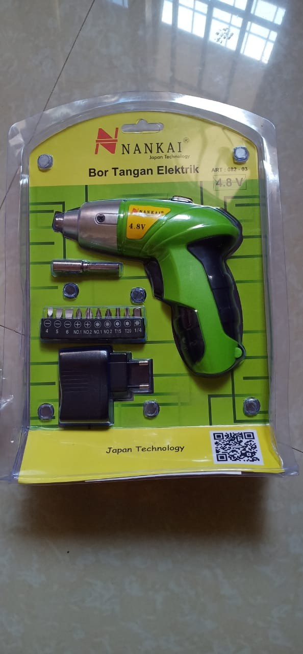 Obeng Tangan Elektrik Charger Cordless Screwdriver Nankai