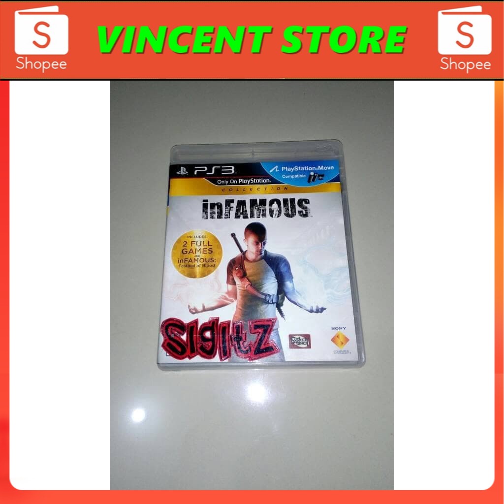PRODUK ORIGINAL bd PS3 kaset game INFAMOUS COLLECTION 2 KASET 2 GAME