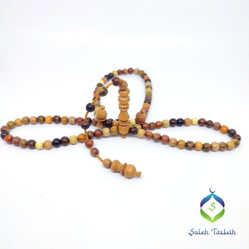 Tasbih Kombinasi 23 Kayu Bertuah, Size 6mm Dan 8mm_COD