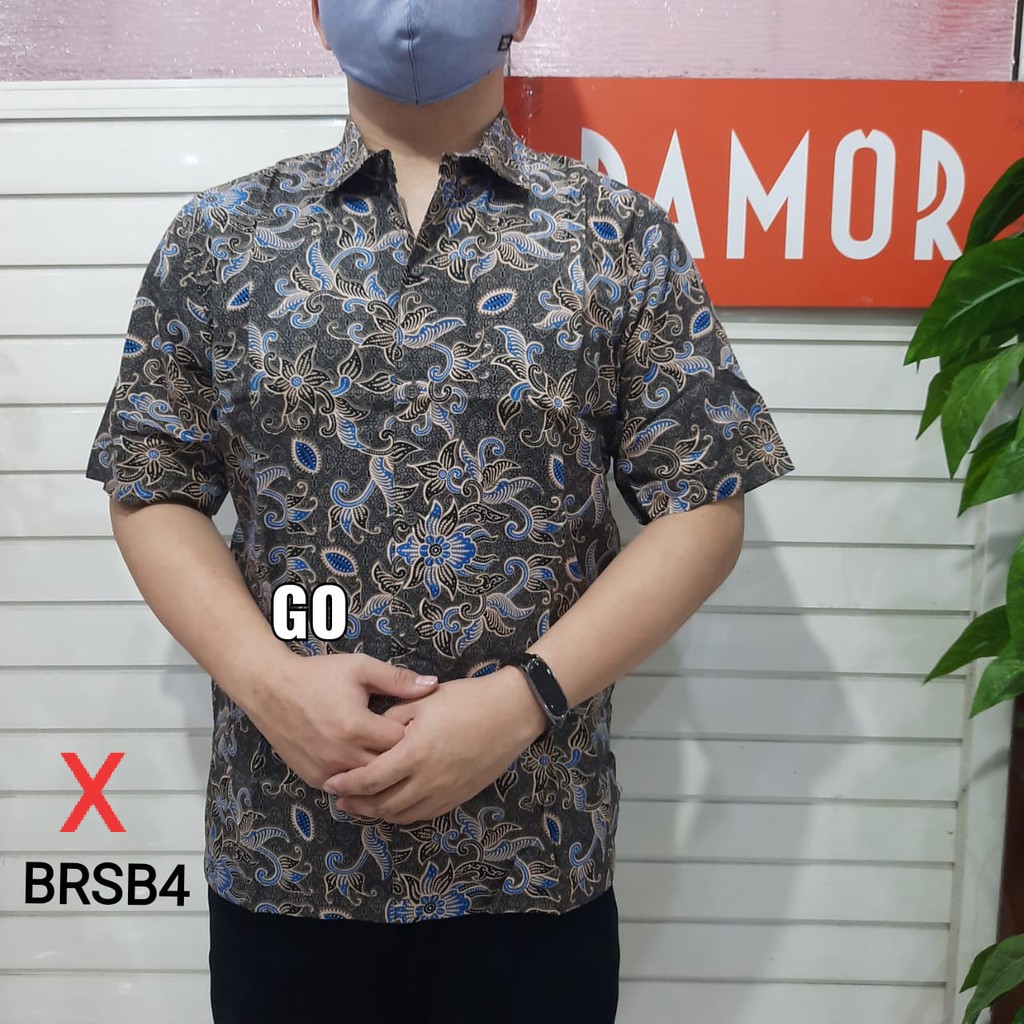 gof BRSB DAMOR (CRESSIDA) KEMEJA BATIK Cowok Pakaian Pria Baju Batik Dewasa Lengan Pendek